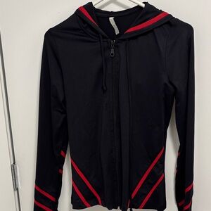 Hooded zippered jacket